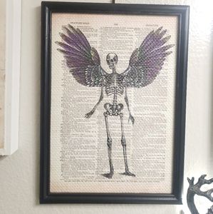 Skeleton with Wings Wall Art
